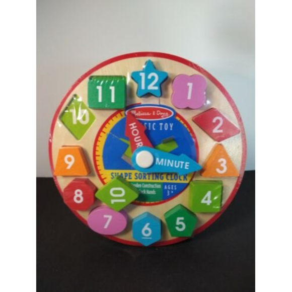 Toys Melissa And Doug Shape Sorting Clock Classic Wooden Toy